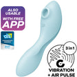 Vibrator Curvy Trinity 5 Air Pulse Stimulator & App Blau