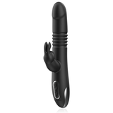 Black&Silver - Kenji Rabbit-Vibrator Up & Down + Watchme-Fernbedienung