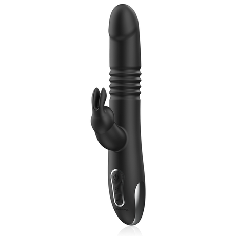 Black&Silver - Kenji Rabbit-Vibrator Up & Down + Watchme-Fernbedienung