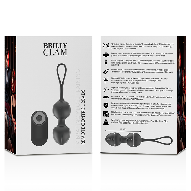 Brilly Glam- Vibrierende Kegelperlen Fernbedienung