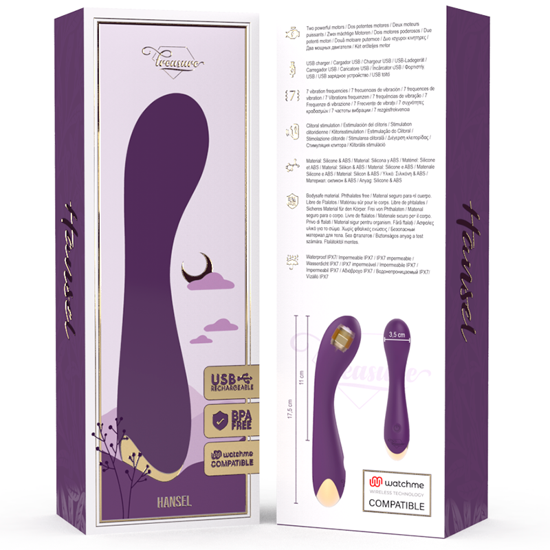 Treasure - Hansel g-Punkt-Vibrator + Watchme-Fernbedienung