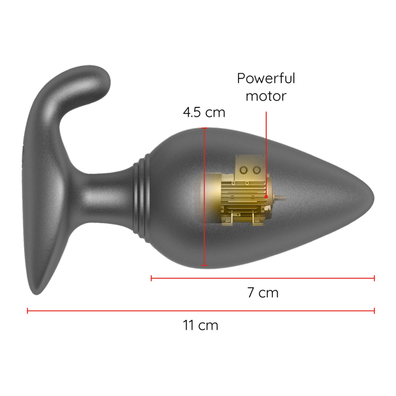 Oninder - Rio Vibrierender Analplug Schwarz - Kostenlose App