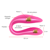Oninder - Lisboa g-Spot- und Klitoralstimulator Rosa - Kostenlose App