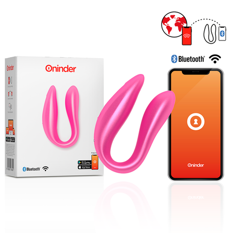 Oninder - Lisboa g-Spot- und Klitoralstimulator Rosa - Kostenlose App