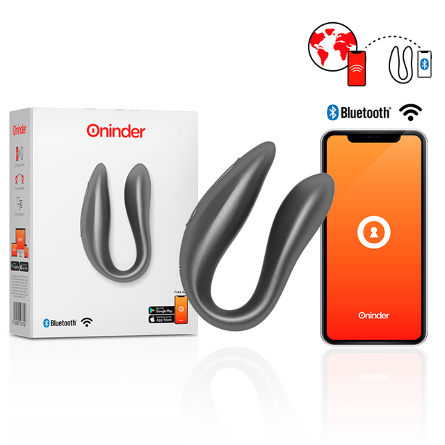 Oninder - Lisboa g-Spot- und Klitoralstimulator Schwarz - Kostenlose App