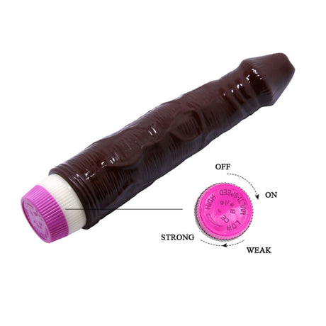 Realistischer Vibrator Wellen des Vergnügens Braun 19,5 x 3,9 cm.3