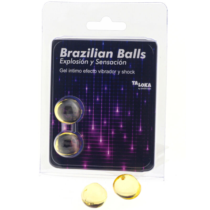 Taloka - 2 Brasilianische Blle mit Vibrations- und Schockeffekt Aufregendes Gel