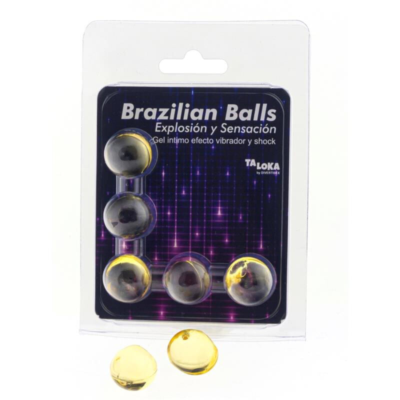 Taloka - 5 Brasilianische Blle mit Vibrations- und Schockeffekt Aufregendes Gel
