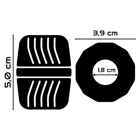 Powering - Super Flexibler und Widerstandsfähiger Penisring 5 cm Pr11 Schwarz