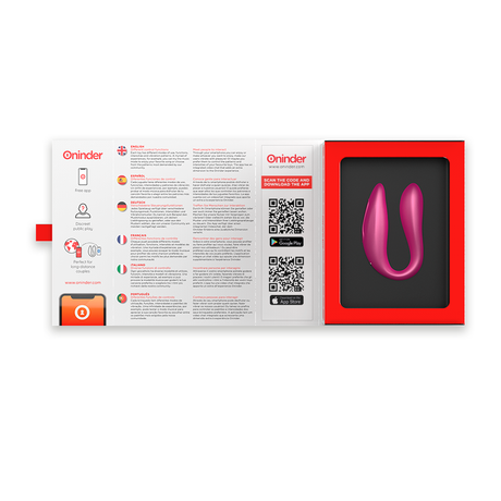 Oninder - Lisboa g-Spot- und Klitoralstimulator Rosa - Kostenlose App