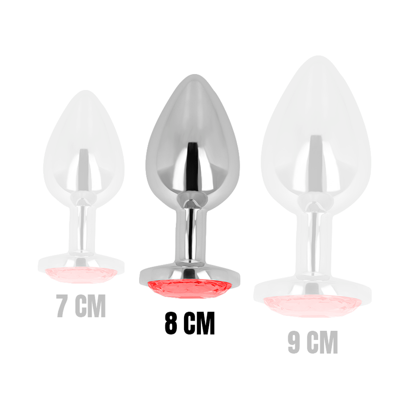 Ohmama - Analplug mit Rotem Kristall 8 cm