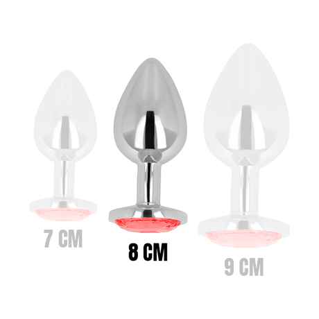 Ohmama - Analplug mit Rotem Kristall 8 cm