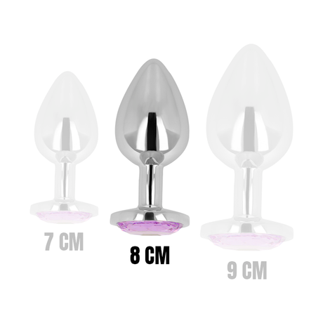 Ohmama - Analplug mit Violettem Kristall 8 cm