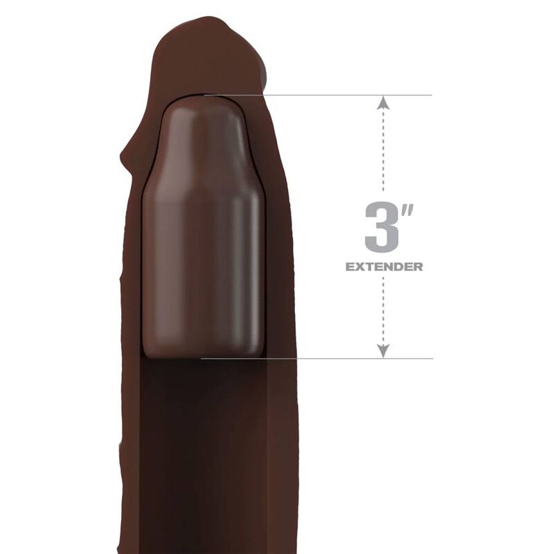 Fantasy x- Tensions - Pipedreams Sleeve 22,86 cm + 7,62 cm Plug Brown