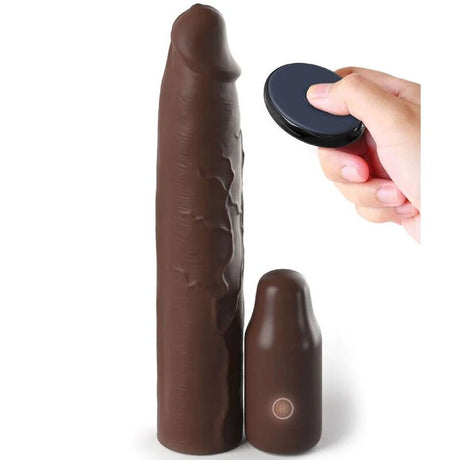 Penishülle Pipedreams Hülse + Stecker Remote Braun