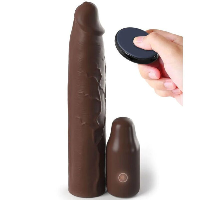 Fantasy x- Tensions - Pipedreams Hülse 22,86 cm + 7,62 cm Stecker Remote Braun