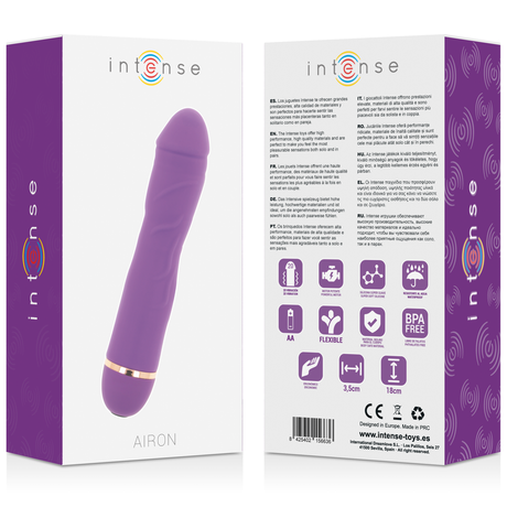 Vibrator Airon 20 Geschwindigkeiten Silikon Lila 3,5 x 18 cm.3