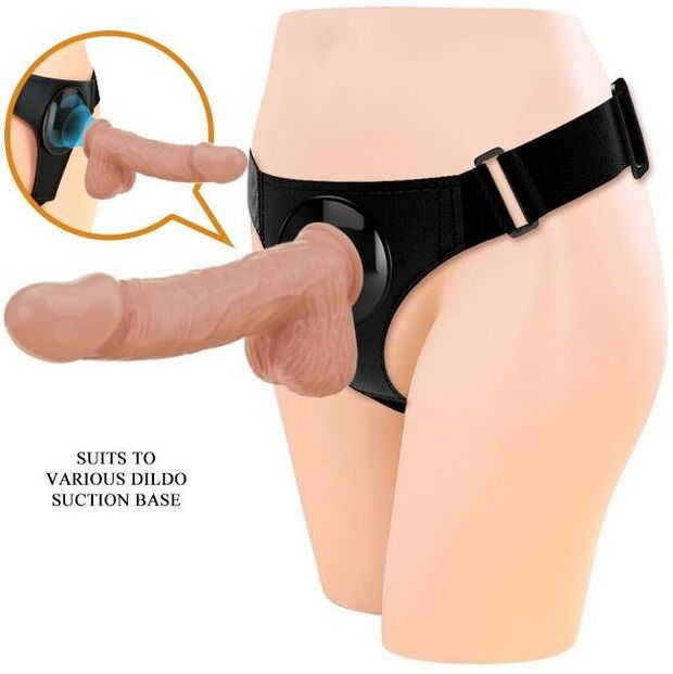Pretty Love - Harness-Hose Universal-Harness mit Dildo Jerry 21.8 cm Natur