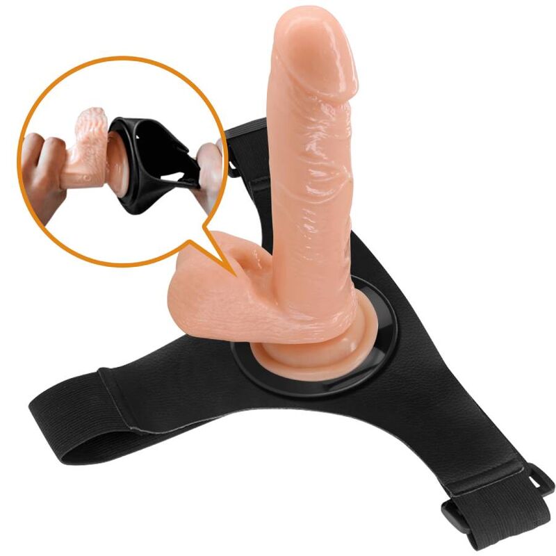 Pretty Love - Harness-Hose Universal-Harness mit Dildo Tom 20 cm Natur