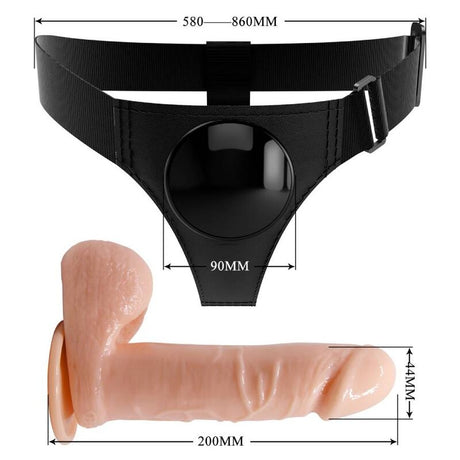 Strap-on Harness-Hose Universal-Harness mit Tom Natur 20 cm.5