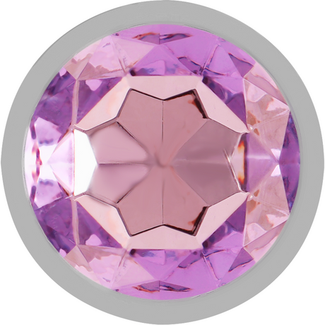 Intense - Analplug aus Aluminiummetall mit Violettem Kristall, Grösse S