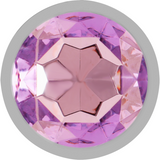 Intense - Analplug aus Aluminiummetall mit Violettem Kristall, Grösse L