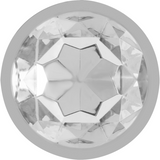 Intense - Aluminium-Metall-Analsplug mit Silbernem Kristall, Grösse M