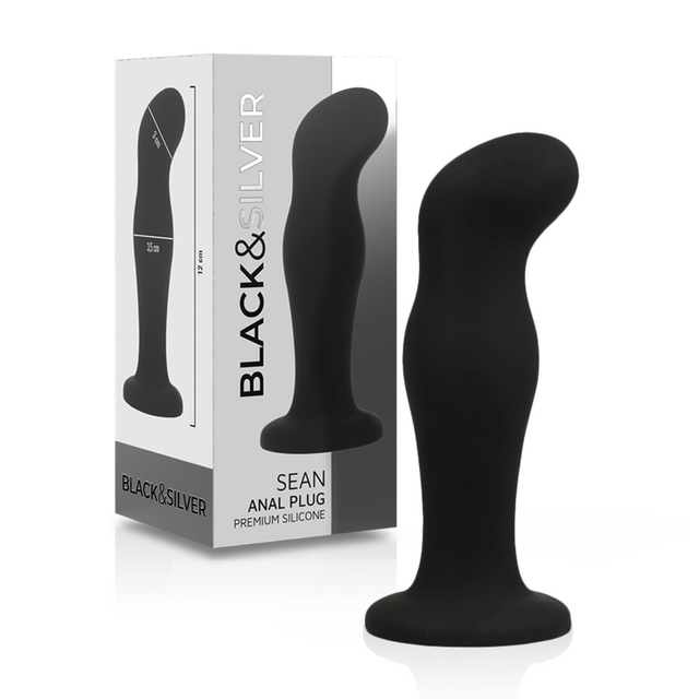 Black&Silver - Sean Plug Anal Premium Silikon Schwarz