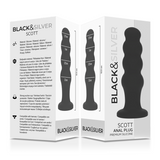 Black&Silver - Scott Premium Silikon Analplug Schwarz