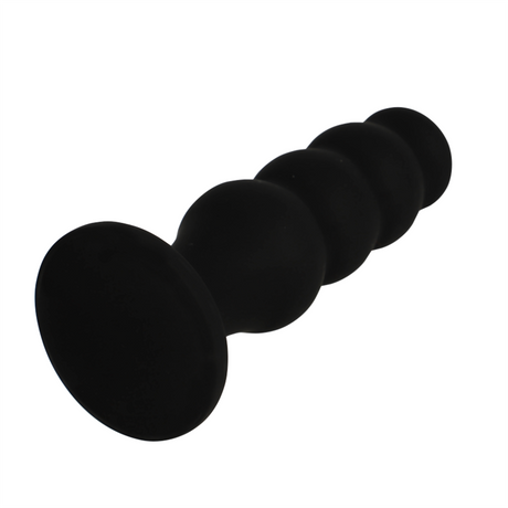 Black&Silver - Scott Premium Silikon Analplug Schwarz