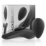 Black&Silver - Preston Wiederaufladbarer Silikon-Vibrator-Pantie Schwarz
