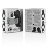 Black&Silver - Vibratorring aus Silikon, 3 Motoren, Wiederaufladbar, Schwarz
