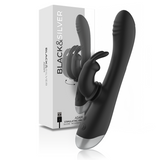 Black&Silver - Dj. Adam Wiederaufladbarer Silikon-Kaninchen-Stimulator Schwarz