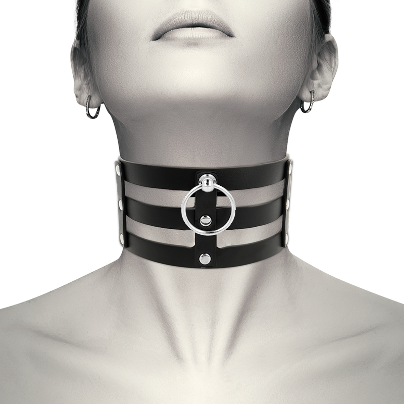 Coquette Chic Desire - Veganes Leder-Halsband im Fetisch-Stil