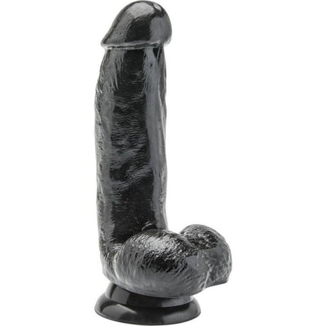 Realistischer Dildo mit Kugeln Schwarz