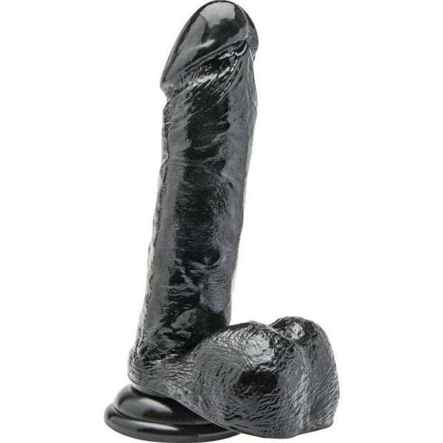 Get Real - Dildo 18 cm mit Schwarzen Eieren