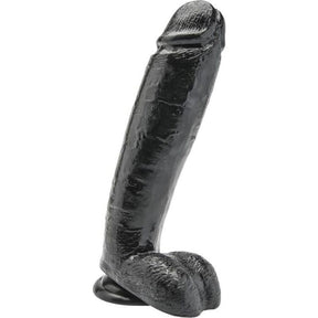 Get Real - Dildo 25,5 cm mit Kugeln Schwarz