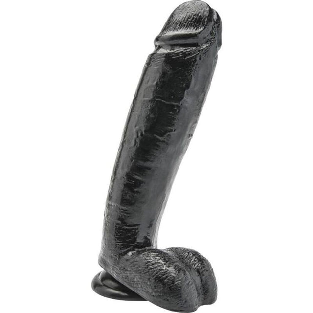 Get Real - Dildo 25,5 cm mit Kugeln Schwarz