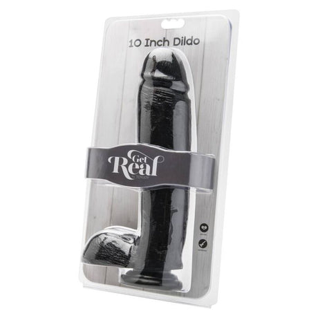 Realistischer Dildo mit Kugeln Schwarz.1
