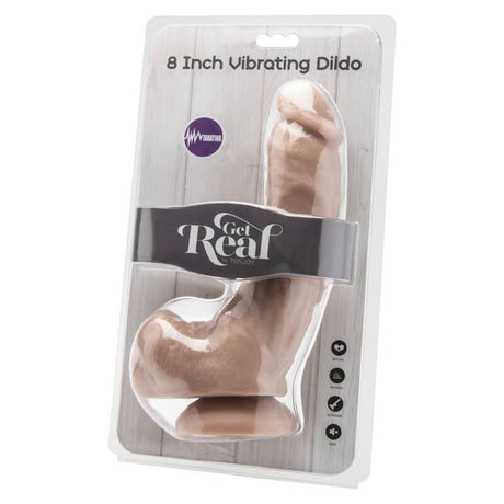 Get Real - Dildo 20,5 cm mit Kugeln Vibrator Haut