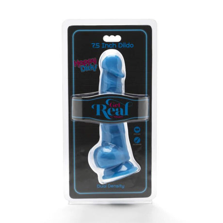 Get Real - Happy Dicks 19 cm mit Bllen Blau