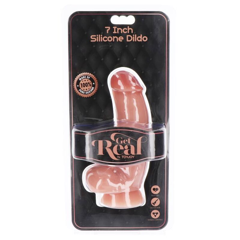 Get Real - Silikondildo 18 cm mit Kugeln Haut