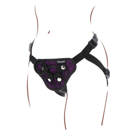 Get Real - Strap-On-Spitzengeschirr Lila