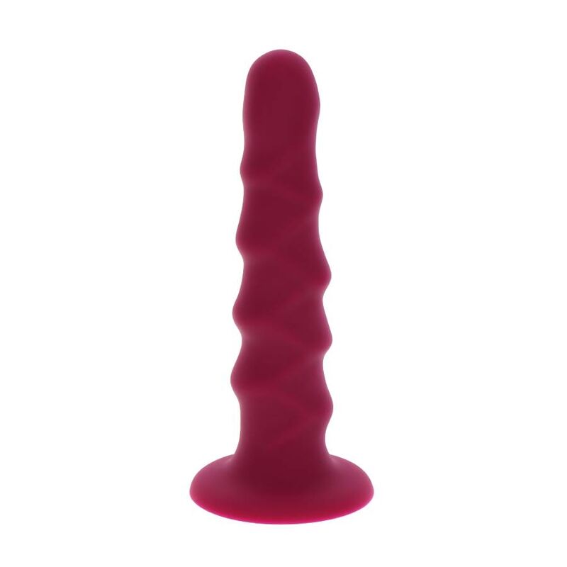 Get Real - Ribbed Dong 12 cm Rot