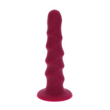 Get Real - Ribbed Dong 12 cm Rot