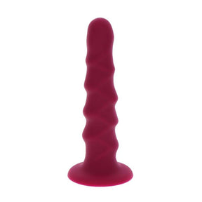 Get Real - Ribbed Dong 12 cm Rot