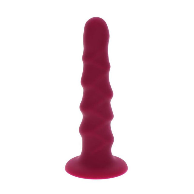 Get Real - Ribbed Dong 12 cm Rot