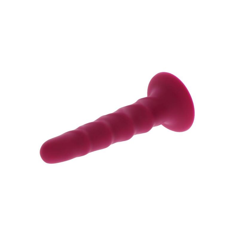 Get Real - Ribbed Dong 12 cm Rot