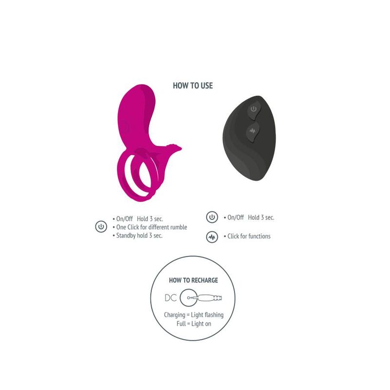Xocoon - Paar-Stimulatorring Fuchsia
