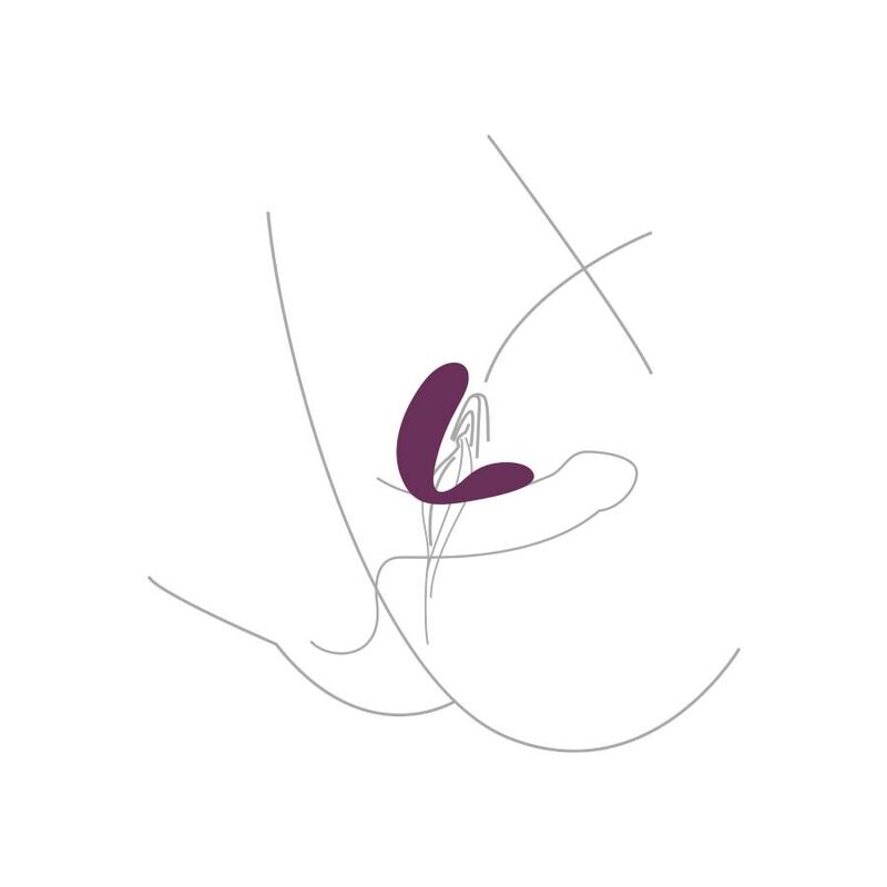 Xocoon - Gebundener Vibrator für Liebespaare, Lila